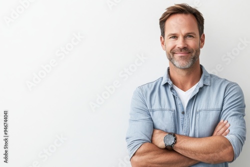 An image depicting a happy, fashion-forward, and conservative male on a transparent background for pride, style, and confidence. People from Spain are smiling, casual, and stylish on transparent