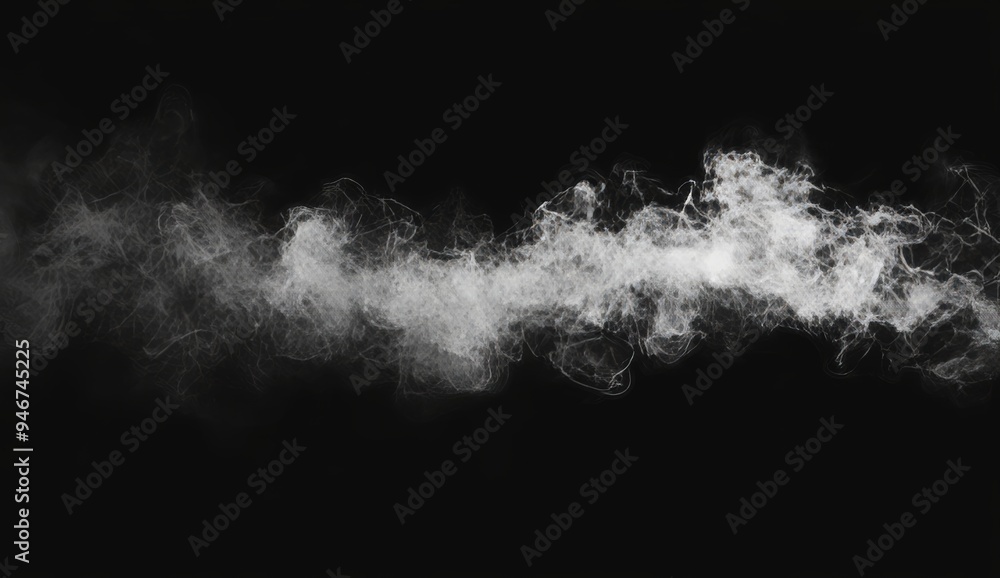An abstract smoke misty fog on a black background with texture overlays. Design element. An abstract smoke misty fog on a black background with texture overlays. Design element.