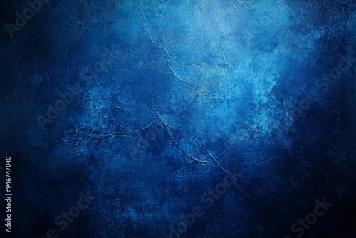 A grungy stone background texture with a radial gradient and copy space in blue