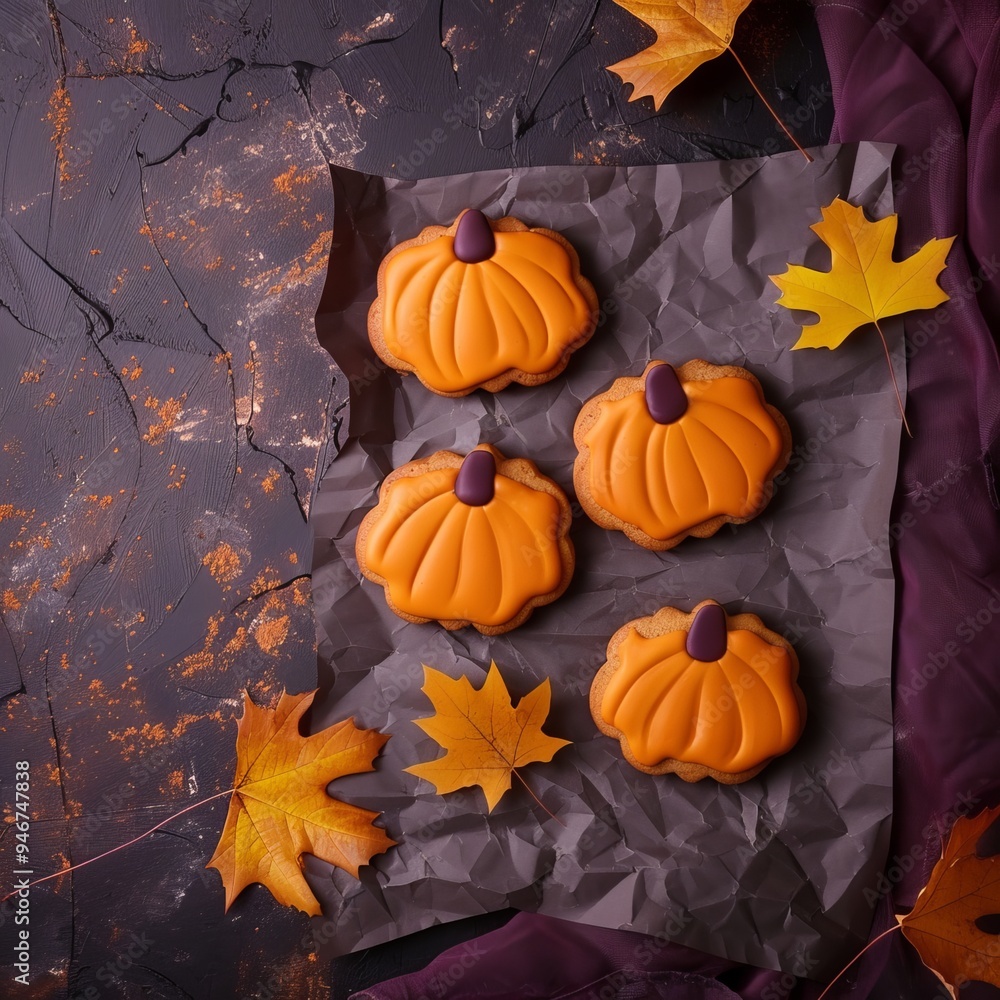 pumpkin shaped cookies. pumpkin shaped cookies.