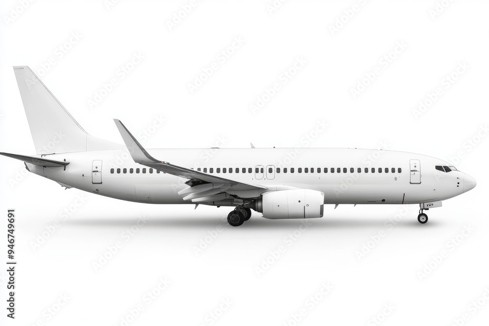 On a transparent background, a wide-body passenger airliner flies On a transparent background, a wide-body passenger airliner flies