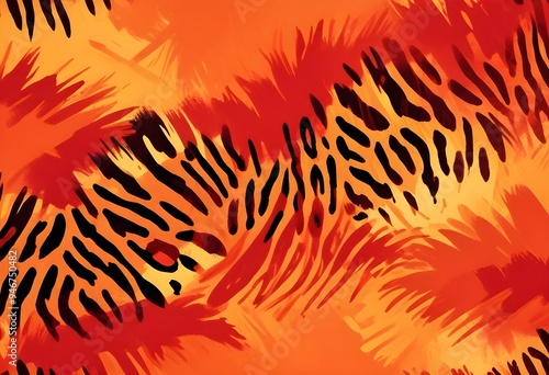 Animal Pattern Safari Jungle Wild Print Background Colorful Graphic Design