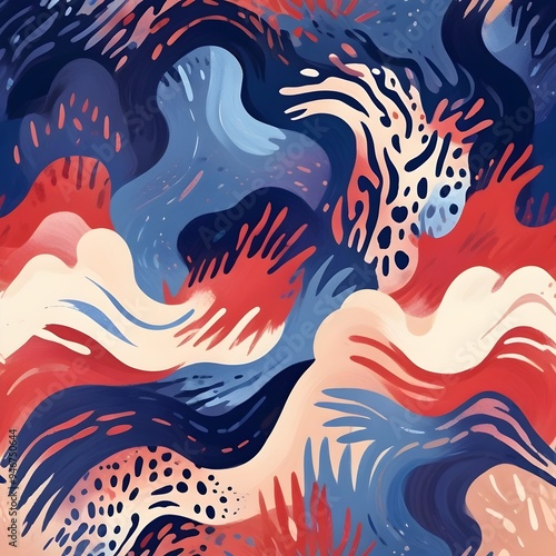 Animal Pattern Safari Jungle Wild Print Background Colorful Graphic Design