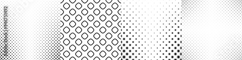 Monochrome geometrical pattern collection