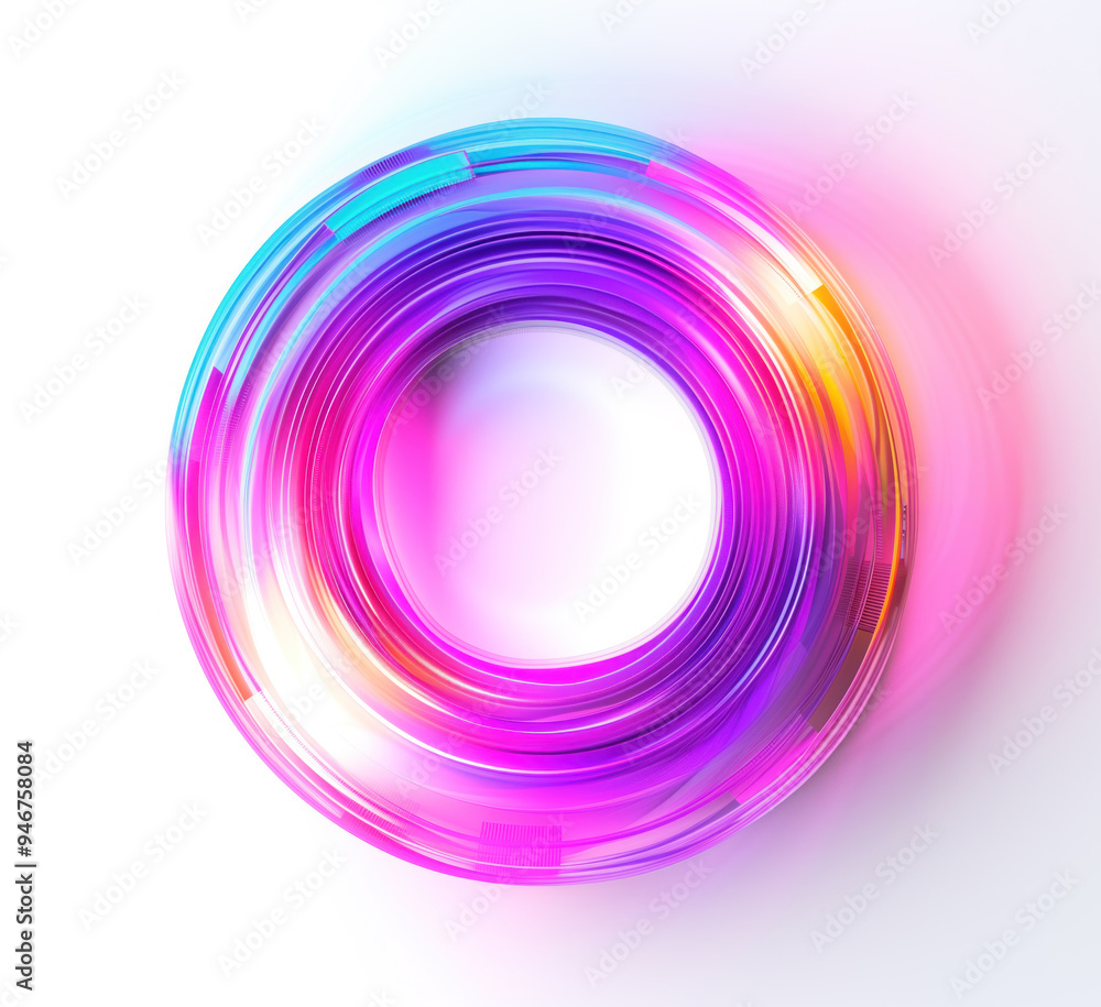 A colorful lighting circle with a white background A colorful lighting circle with a white background