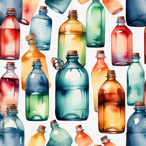 Bottle Ilustration Painting Background Very Cool