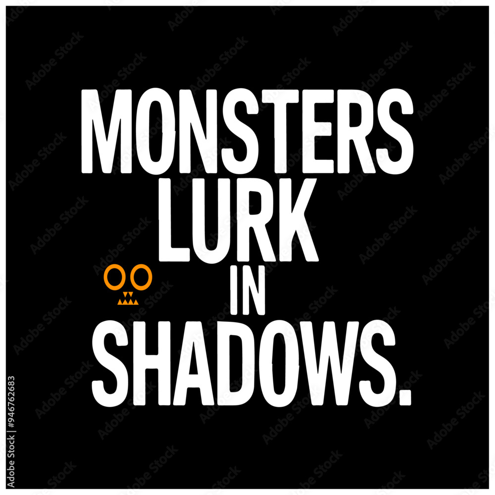 Halloween vector graphic design monsters lurk in shadows Halloween vector graphic design monsters lurk in shadows