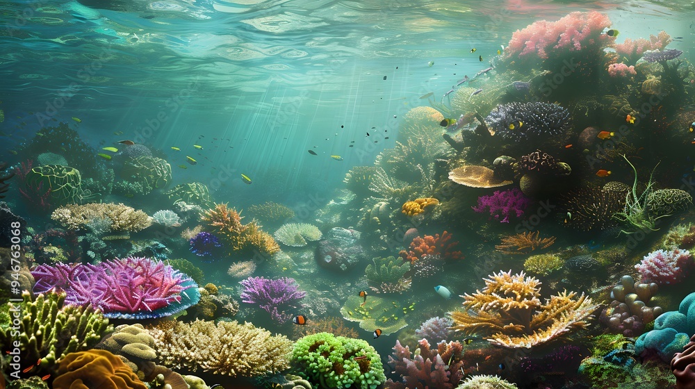 Obraz premium Diverse Coral Reef Ecosystem