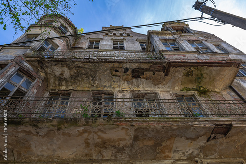 Sovetsk, Kaliningrad region, Russia, May 10, 2022 Old historic abandoned house photo