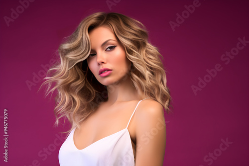 Wallpaper Mural Ethereal Elegance: Glamour Model Epitomizes Sophistication in High Fashion Attire Torontodigital.ca