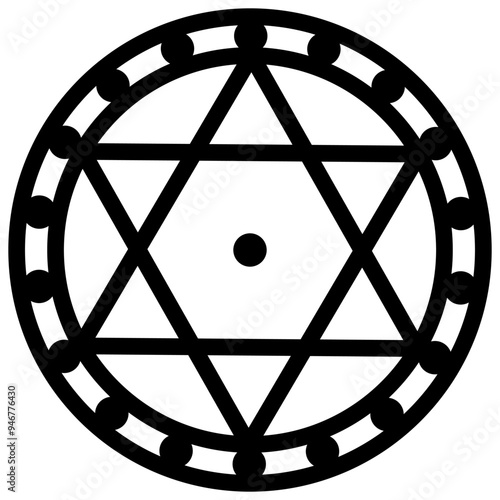 seal of solomon star of david for icon symbol logo design isolated on white background. vector illustration