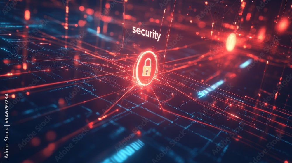 Obraz premium Cybersecurity - Cyber attack prevention