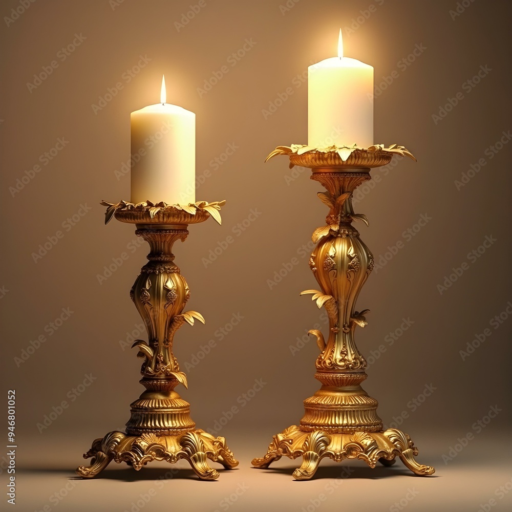 Ornate golden candle holder Ornate golden candle holder