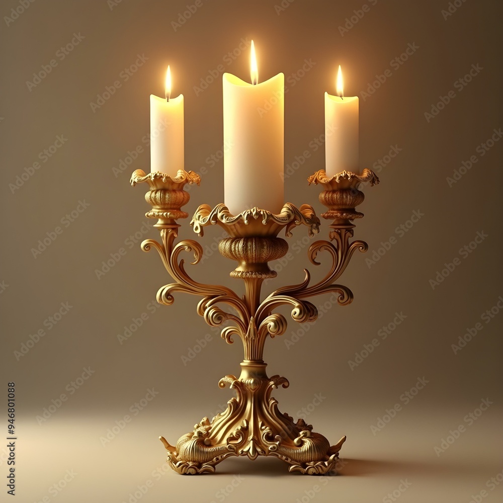 Ornate golden candle holder Ornate golden candle holder