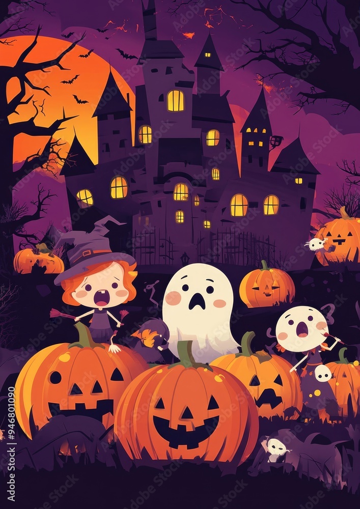 Free Halloween concept background wallpaper poster with copy space Free Halloween concept background wallpaper poster with copy space