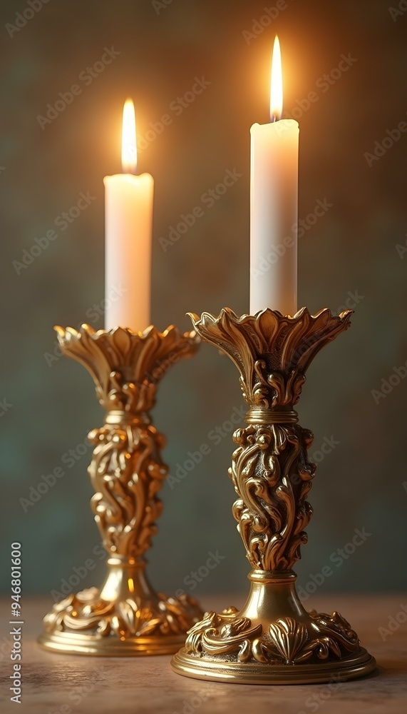 Ornate golden candle holder Ornate golden candle holder