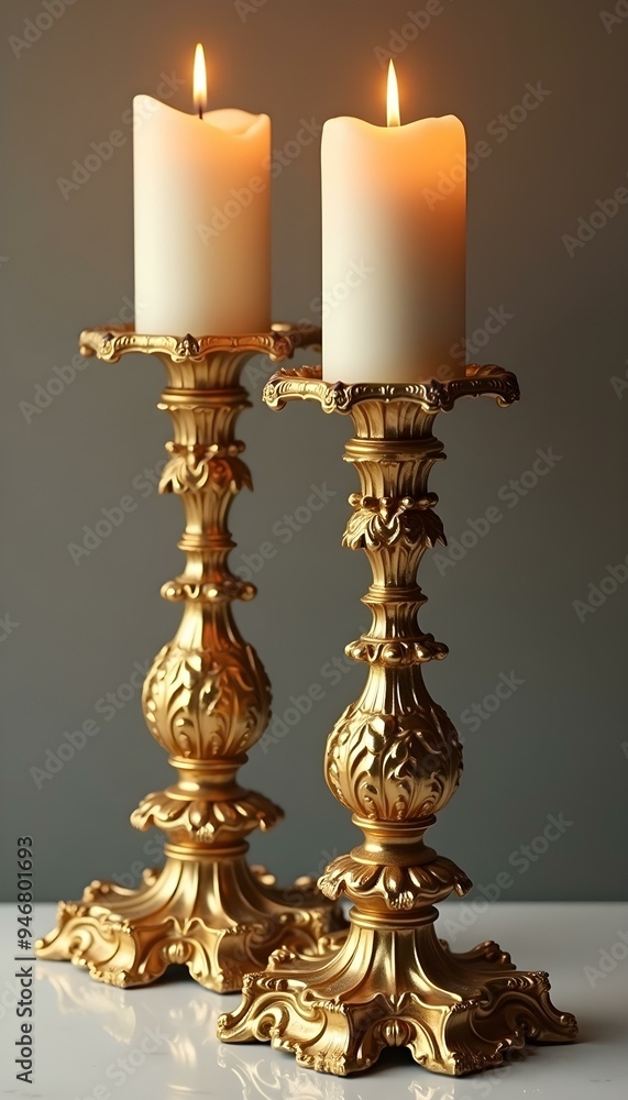 Ornate golden candle holder Ornate golden candle holder