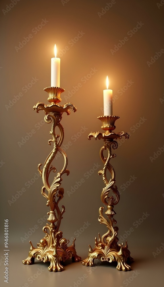 Ornate golden candle holder Ornate golden candle holder
