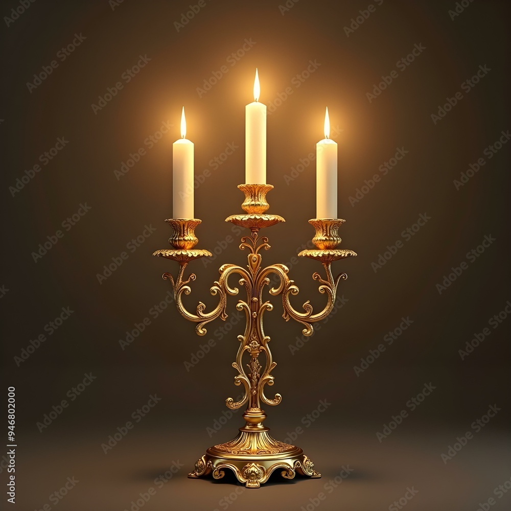 Ornate golden candle holder Ornate golden candle holder