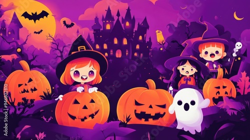 Free Halloween concept background wallpaper poster with copy space