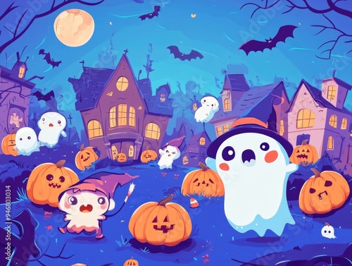 Free Halloween concept background wallpaper poster with copy space