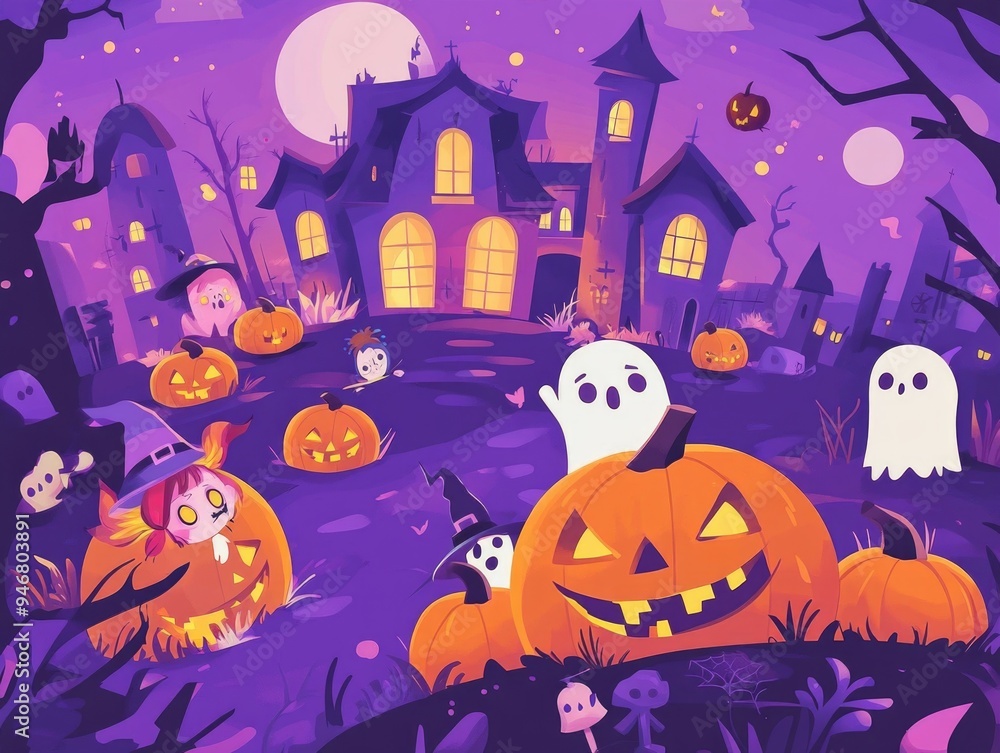 Free Halloween concept background wallpaper poster with copy space Free Halloween concept background wallpaper poster with copy space