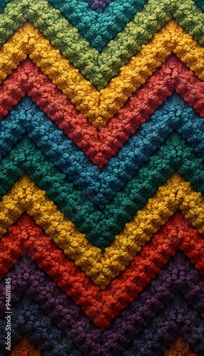 Colorful zigzag pattern with shades