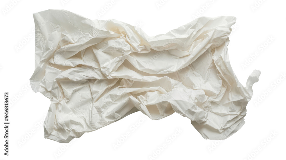 White crumpled paper isolated on white background White crumpled paper isolated on white background