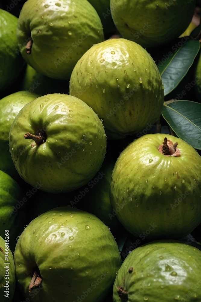 A highly details of guava hight contrast in the aftern A highly details of guava hight contrast in the aftern