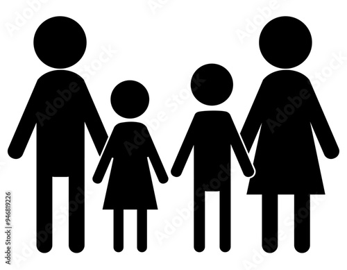 4人家族のピクトグラム