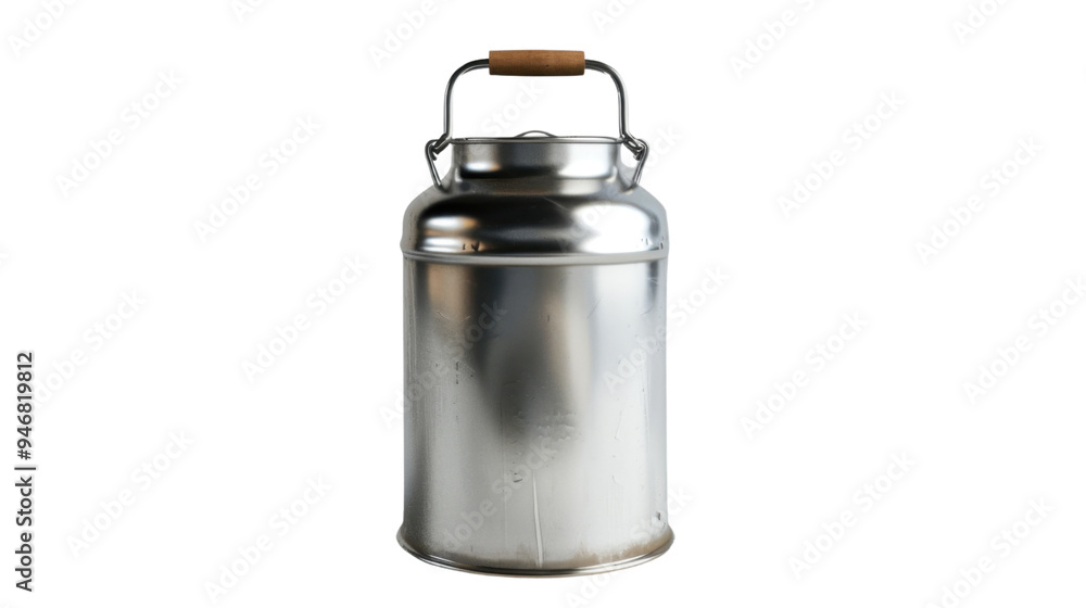 Aluminium milk can isolated on white background Aluminium milk can isolated on white background