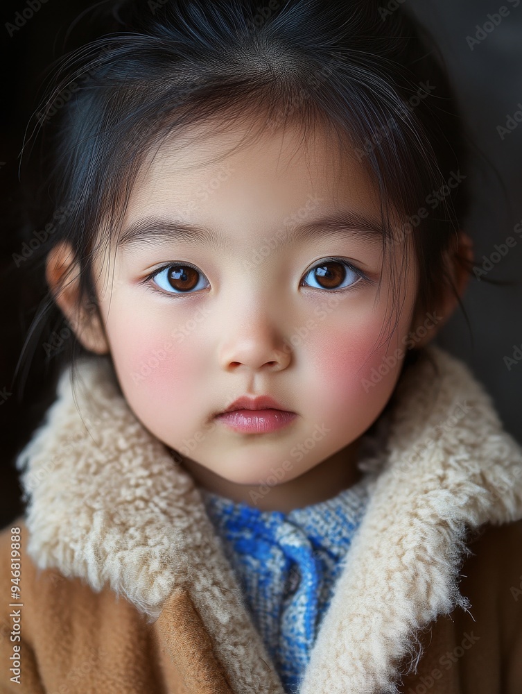 A Chinese little girl, shot from a frontal angle, super realistic A Chinese little girl, shot from a frontal angle, super realistic
