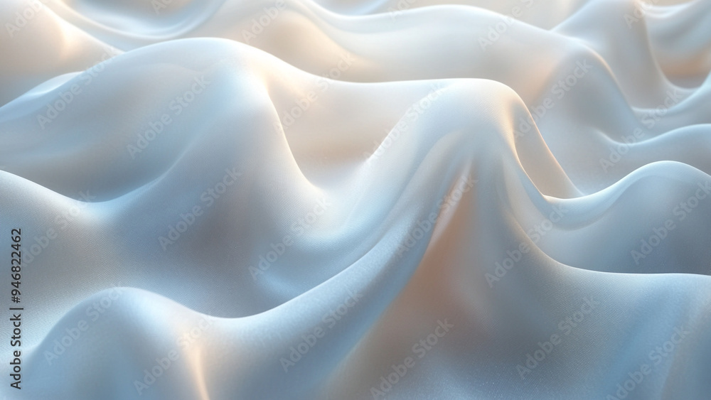 Fototapeta premium Delicate Air: Smooth Silk Lines as Background