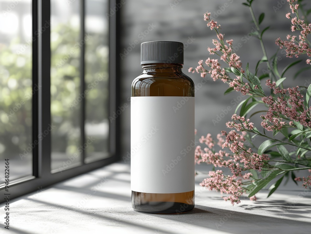 Minimalistic Product Packaging Mockup with Blank Label for Custom Branding Minimalistic Product Packaging Mockup with Blank Label for Custom Branding