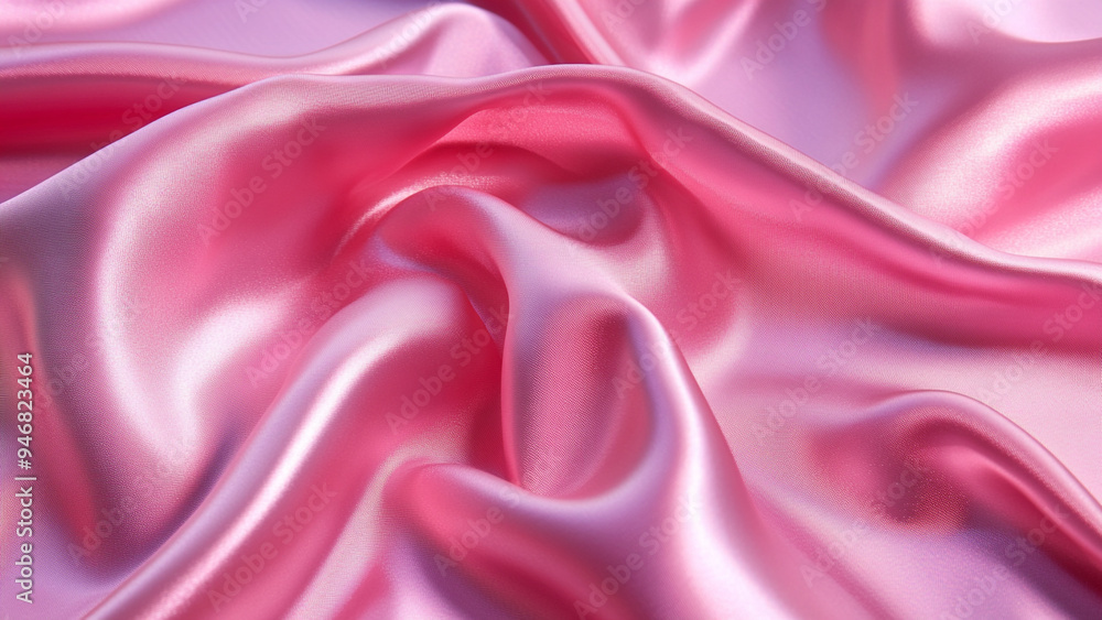 Obraz premium Glossy Pink Satin: Elegant Drape Background
