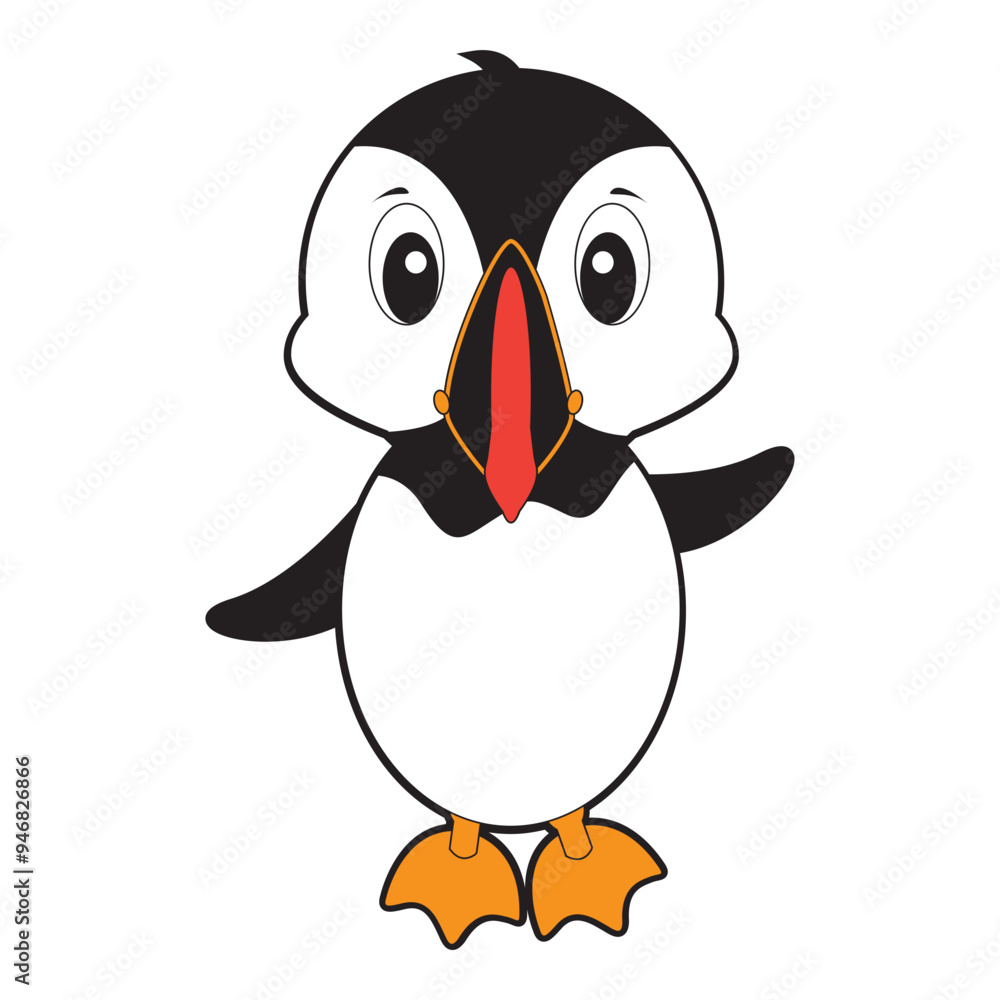 Obraz premium Cute Puffin