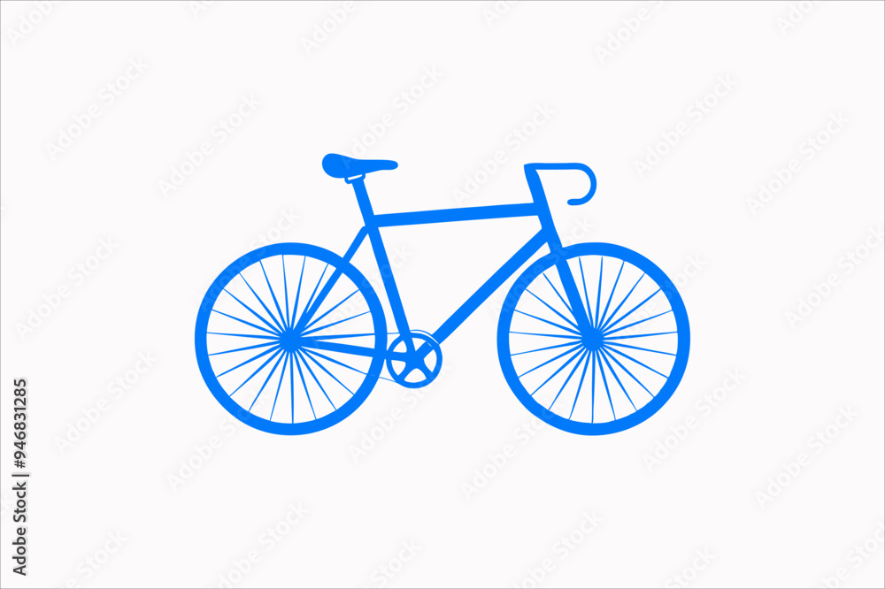 Fototapeta premium Sleek Modern Bike Illustration | Minimalistic Bicycle Design for Urban Aesthetics 