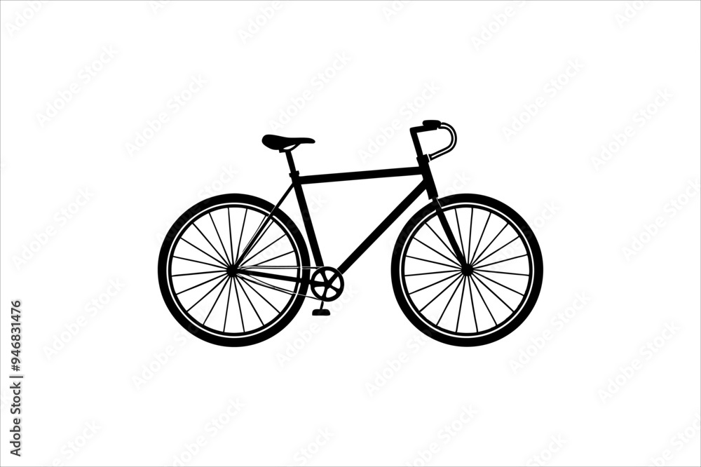 Fototapeta premium Sleek Modern Bike Illustration | Minimalistic Bicycle Design for Urban Aesthetics 