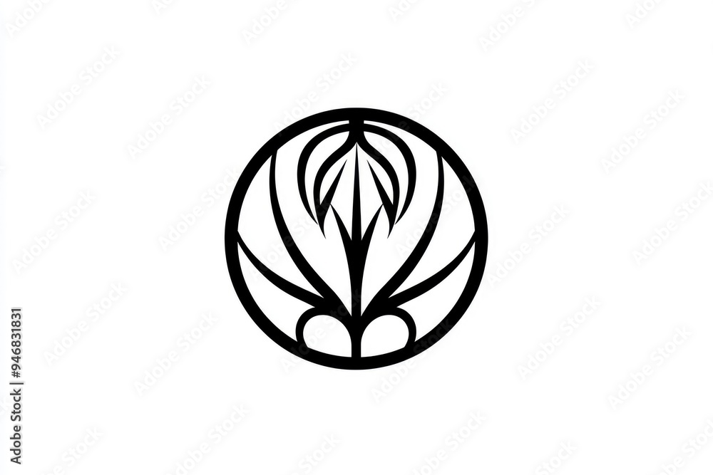 Abstract Floral Design in a Circle Abstract Floral Design in a Circle