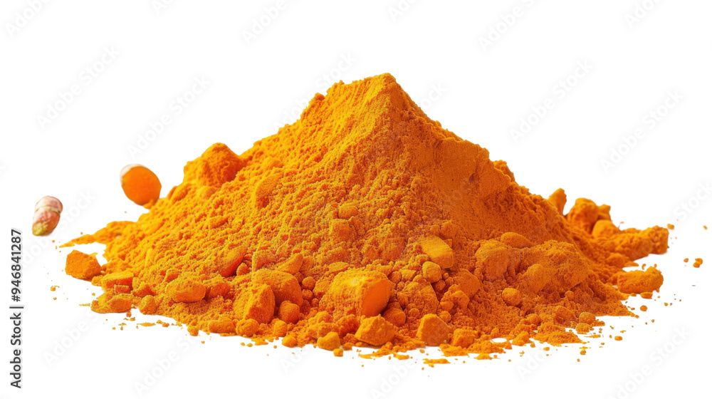 Turmeric curcuma powder isolated on white background Turmeric curcuma powder isolated on white background