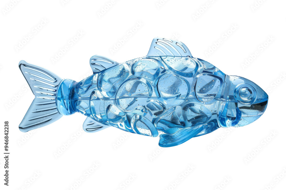 Fototapeta premium Blue Glass Fish Sculpture