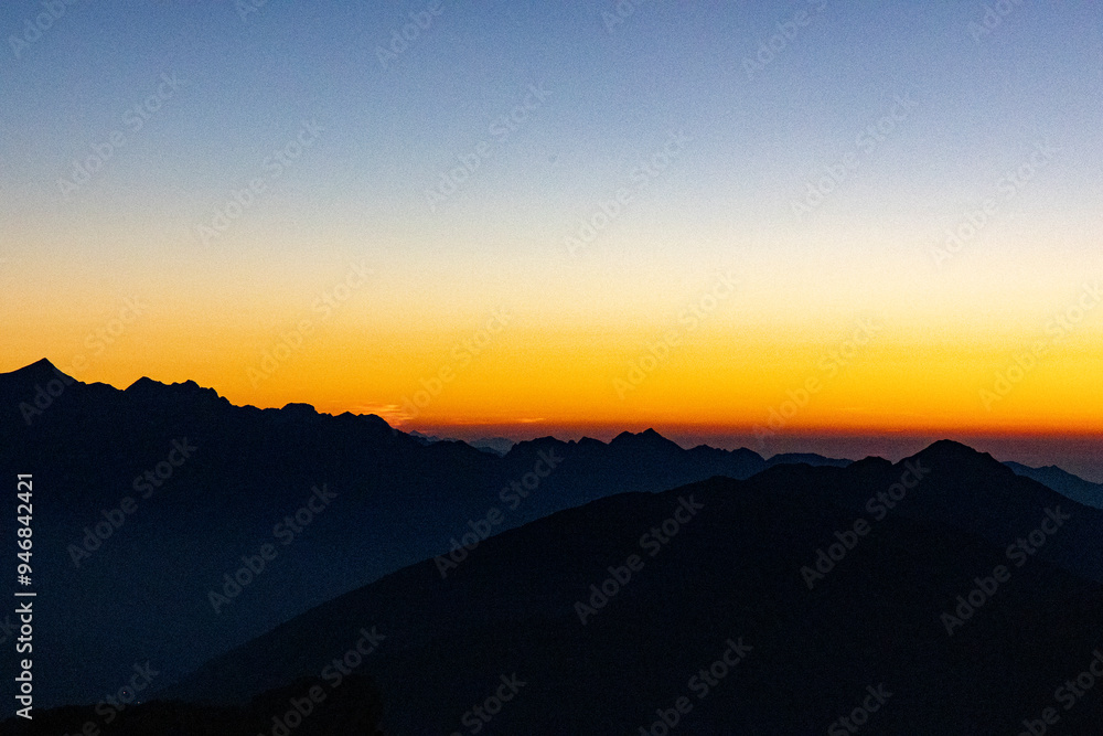 Sunset Over Mountains Sunset Over Mountains