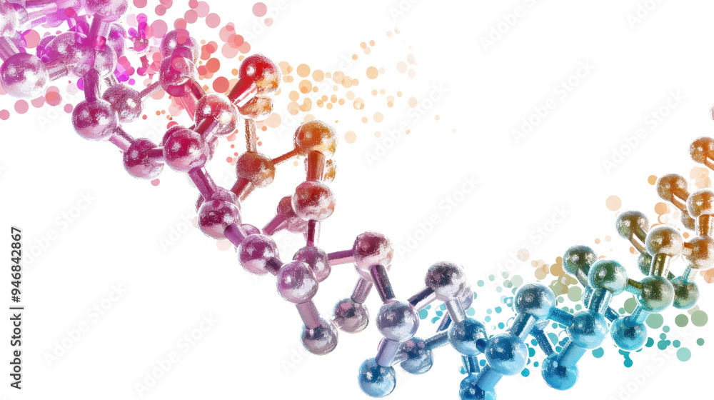 DNA structure isolated on white background