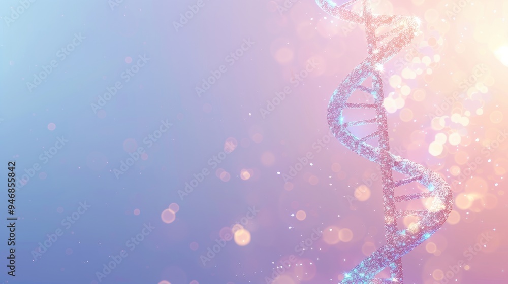 Abstract DNA Spin Microscopic View of Human Genome Structure on Light Background Abstract DNA Spin Microscopic View of Human Genome Structure on Light Background