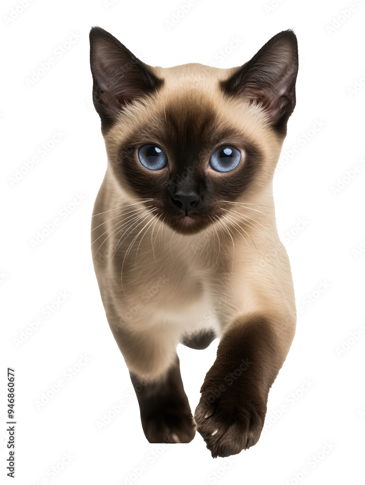 Cat kitten in motion pose transparent background Cat kitten in motion pose transparent background