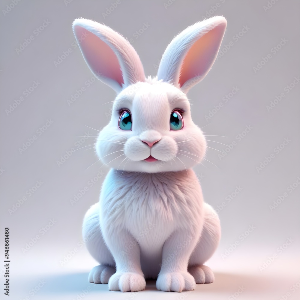 White Rabbit Portrait Animal Painting Beautiful Easter Background Graphic Design White Rabbit Portrait Animal Painting Beautiful Easter Background Graphic Design
