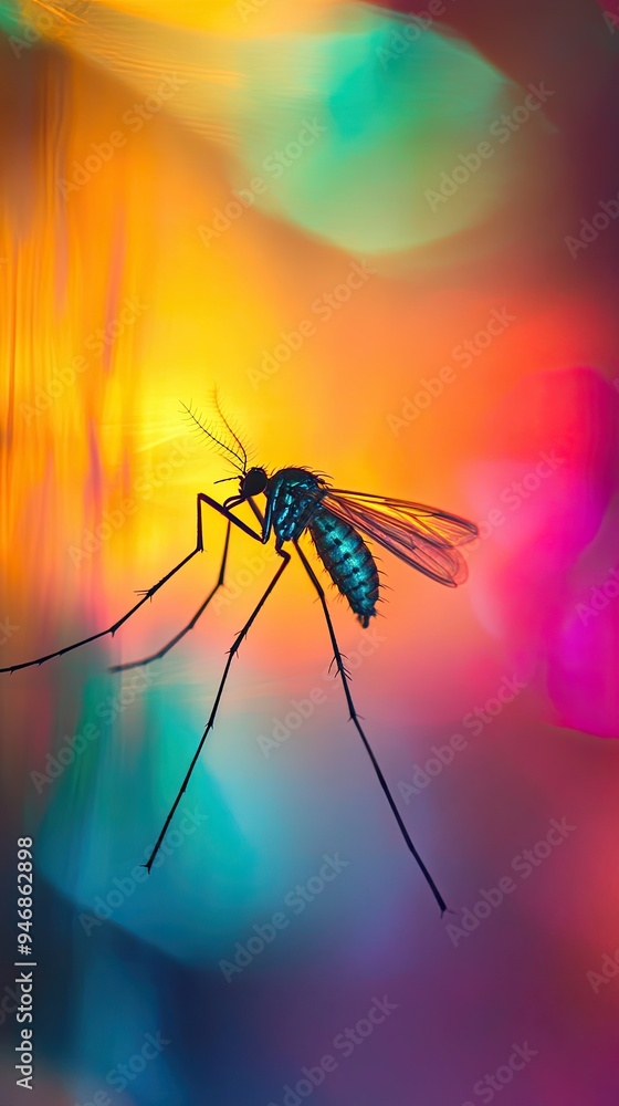 Mosquito isolated on abstract background Mosquito isolated on abstract background