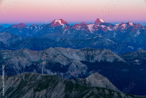Sunset Over Mountains