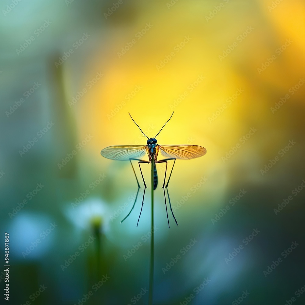 Mosquito isolated on cute background Mosquito isolated on cute background