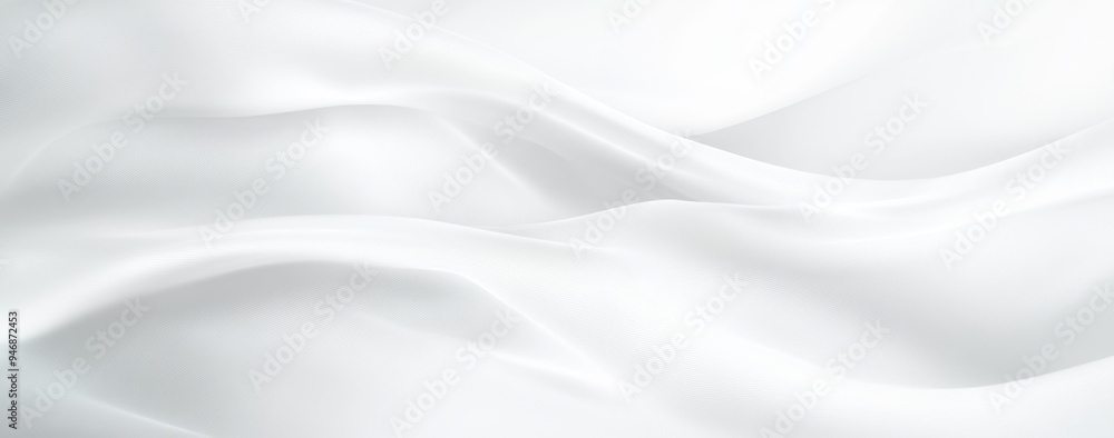 Naklejka premium Abstract white background with soft lines and curves, creating an elegant and tranquil atmosphere for design or presentation, perfect for adding depth and beauty to creative projects.